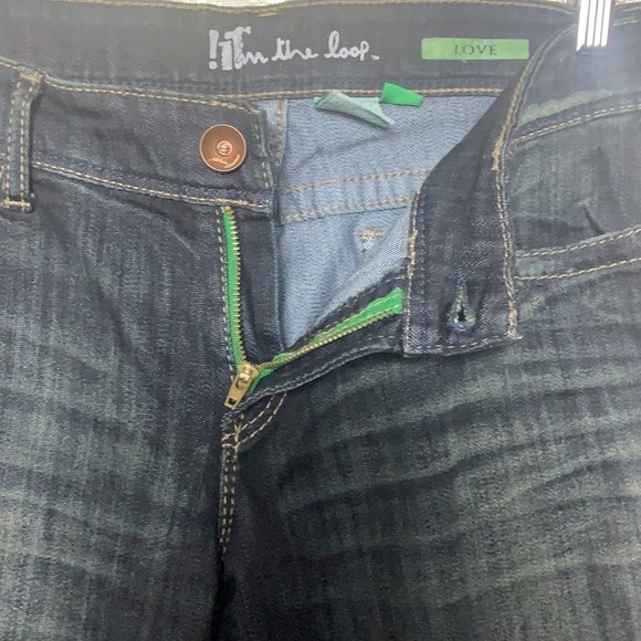 IN The Loop Dark Wash Flared/Wild Leg Blue Jeans Size 31 - Picture 6 of 15